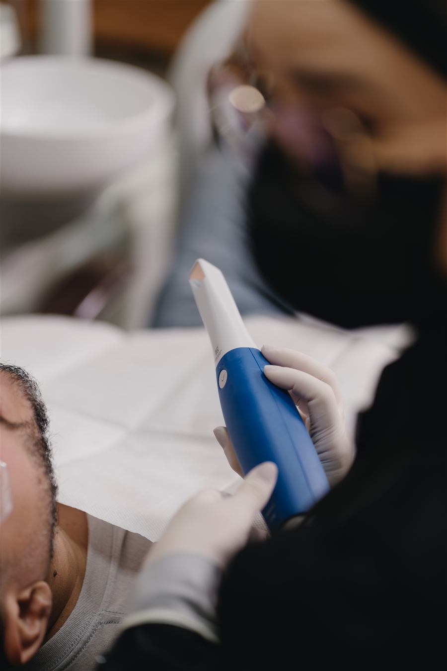 Scanner intraoral em uso